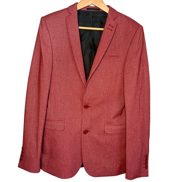ASOS Red Blazer Jacket Sportscoat Men’s 38R - Picture 1 of 8